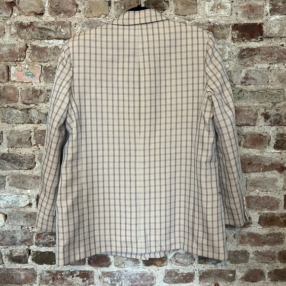 Blush Sandro Metallic Tweed Oversized Blazer - Picture 5 of 9